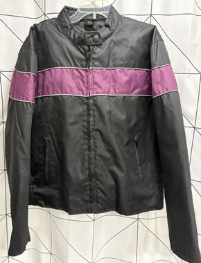 Vtg Tennessee Leather Brand Motorcycle Riding Jacket Zip Out Liner Vented 2XL